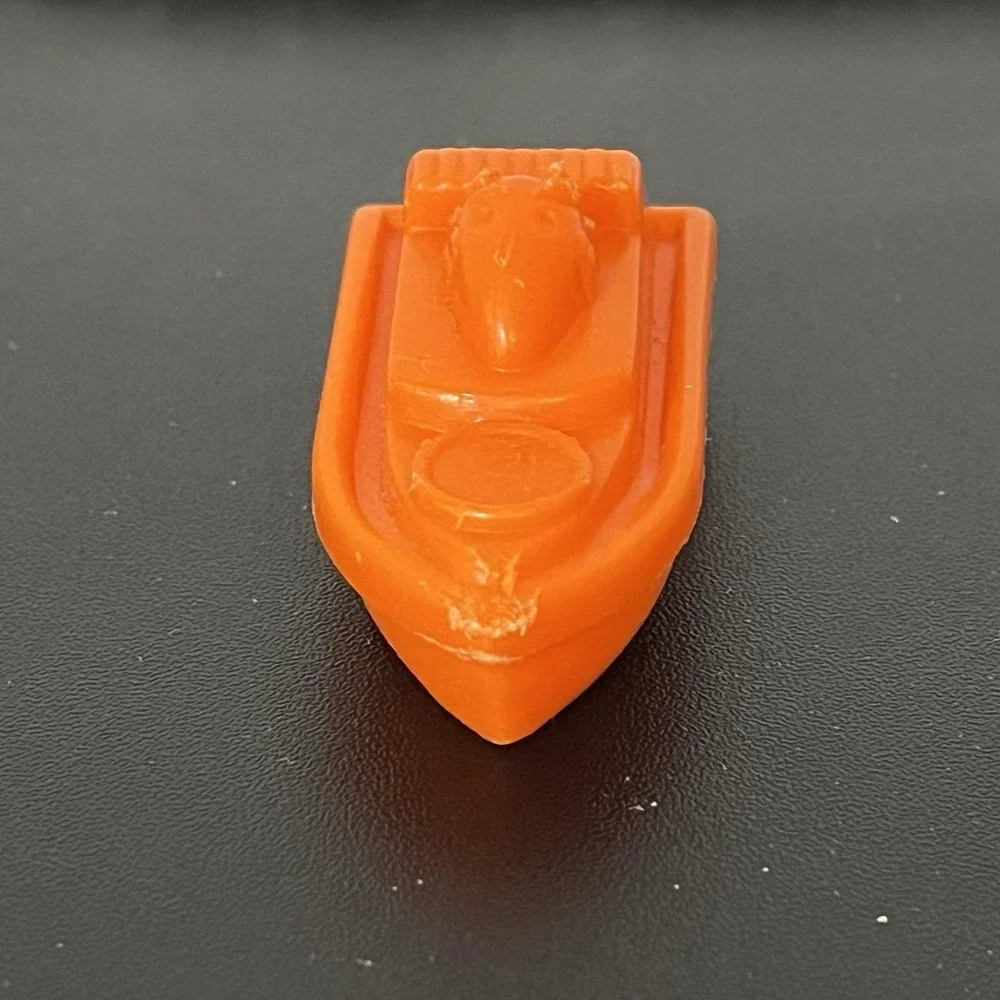 1993 Little Caesars Pizza Meal Prize Orange Boat SS CAESARS Diving Water Toy VTG